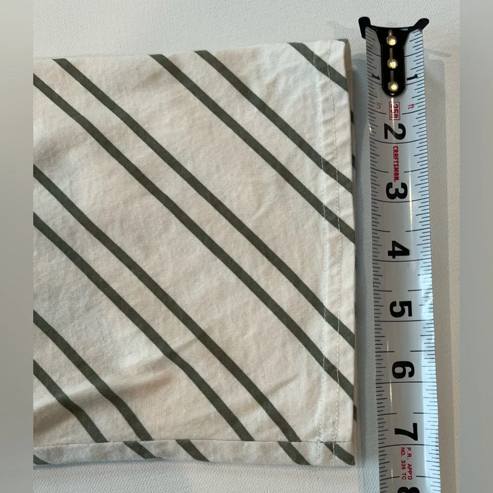 Pact 100% Organic Cotton Olive and Cream Striped Robe 3/4 Sleeve Size XS - Picture 9 of 12